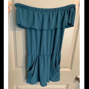 Tyche Off-the-shoulder romper (size: S)